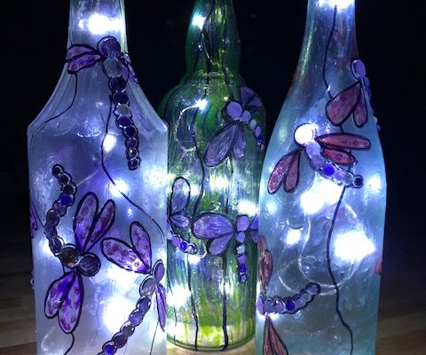 DIY Faux Stained Glass Bottles